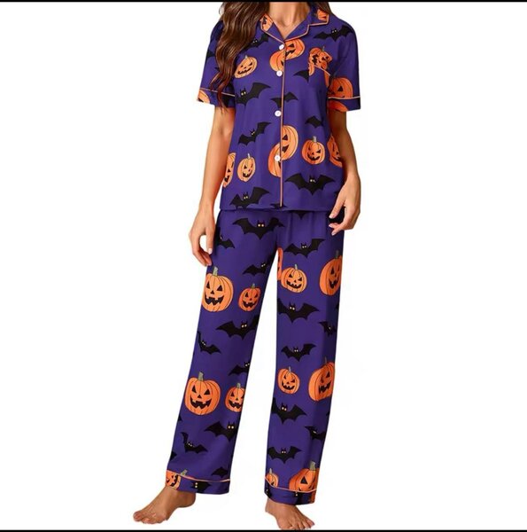 Pyjama Halloween femme citrouilles