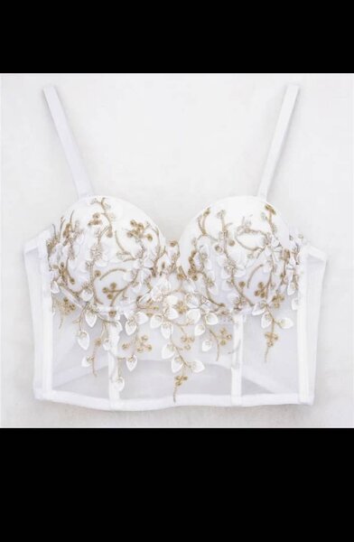 Corcet bustier brodé chic