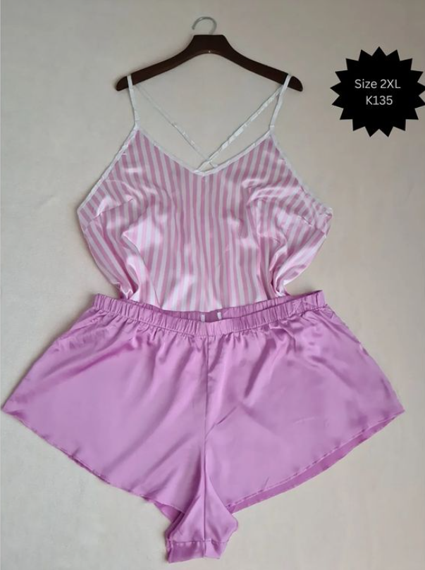 pajama shirt and shorts