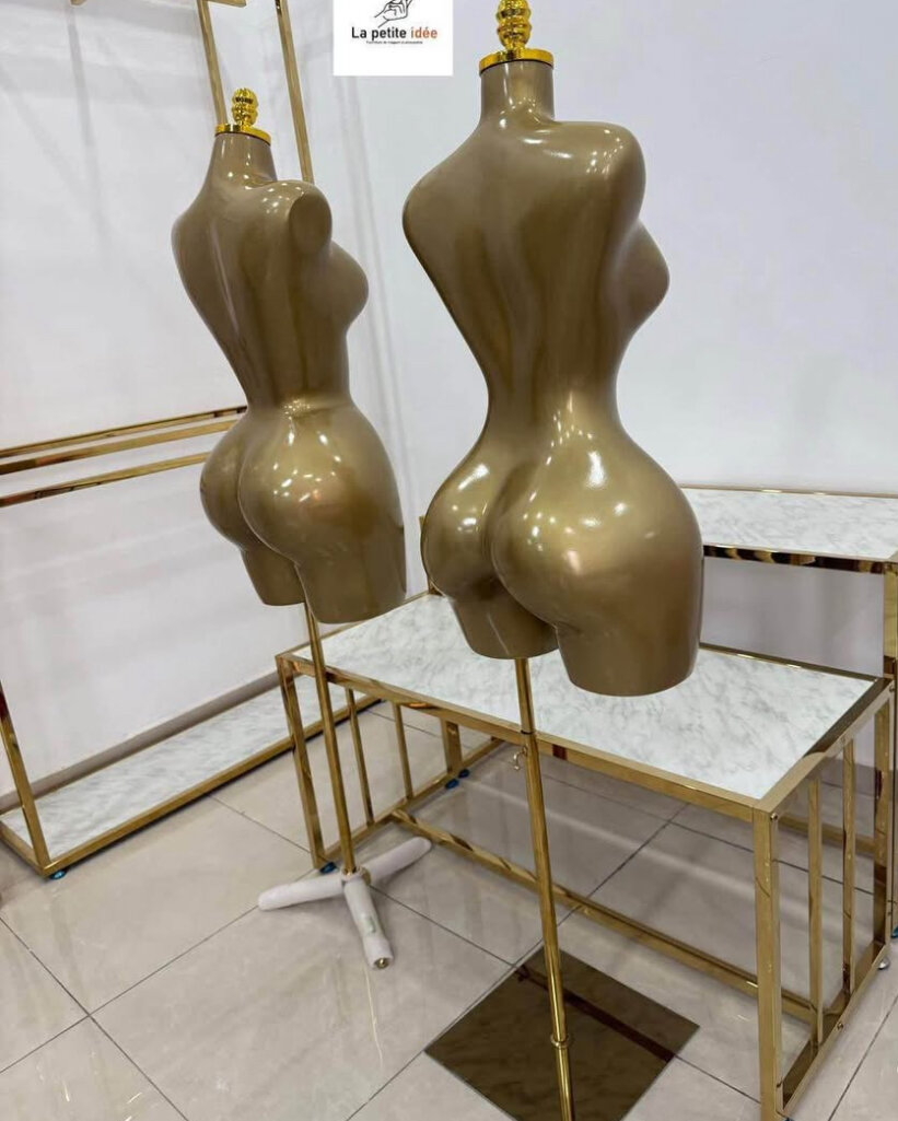 Mannequin buste femme or