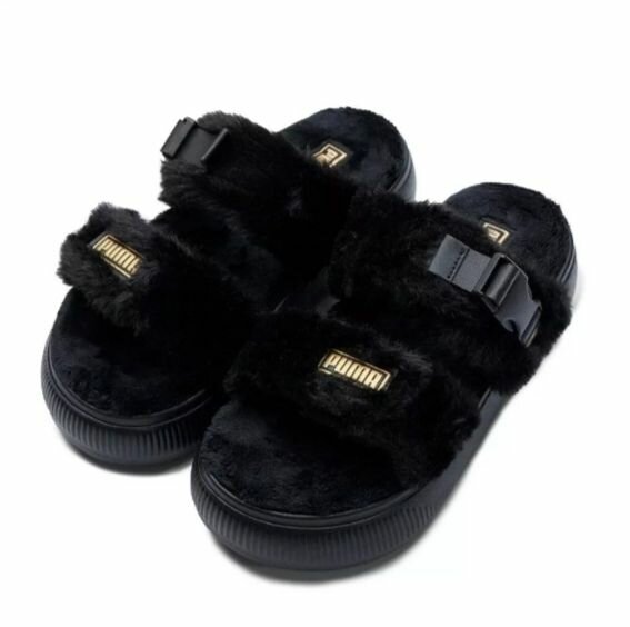 Меховые тапочки puma оригинал состояние отличное 9/10