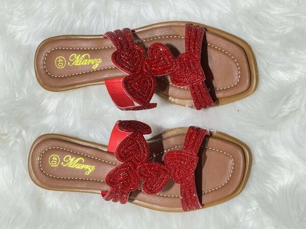 Sandalen strass cœur élégantes