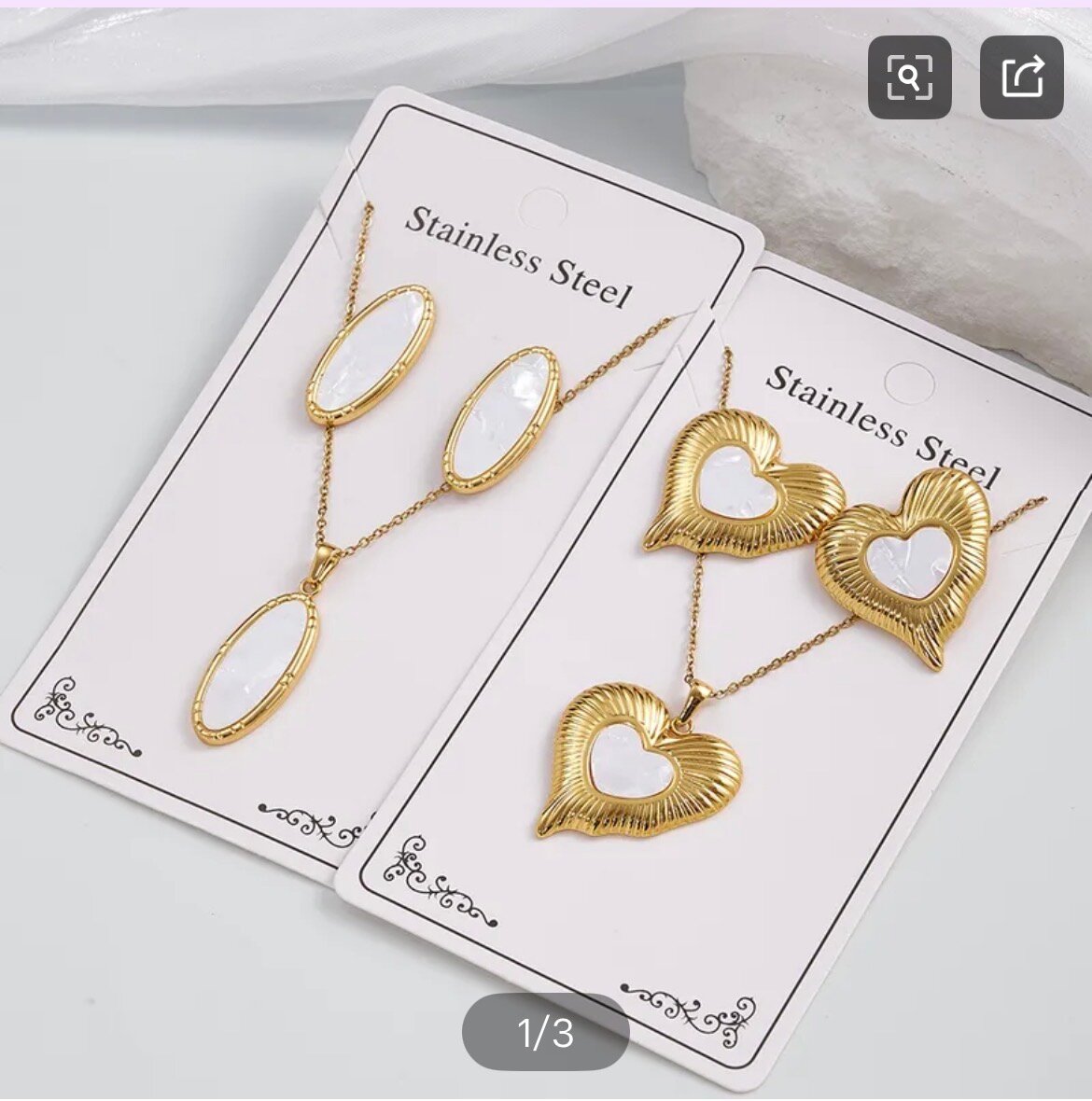 Parure Acier Inoxydable Élégante