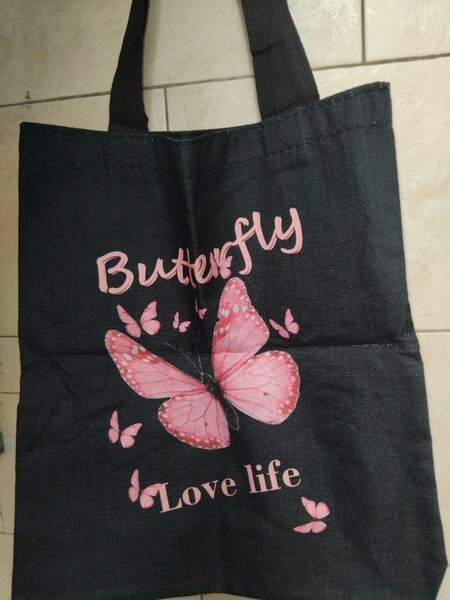 Sac cabas papillon noir