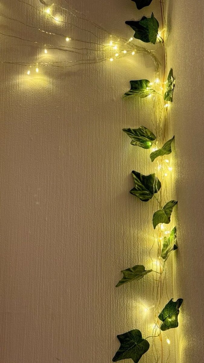 Vine leaves with light