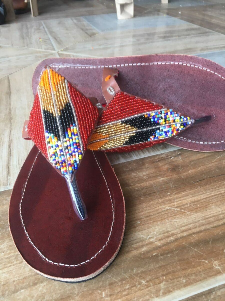 Authentic  Ladies Beaded slippers
