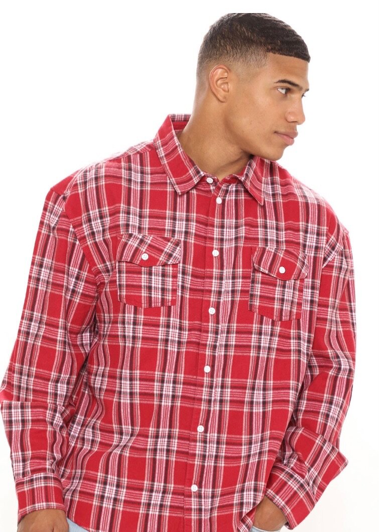 Fashionnova Men Plaid Shirt