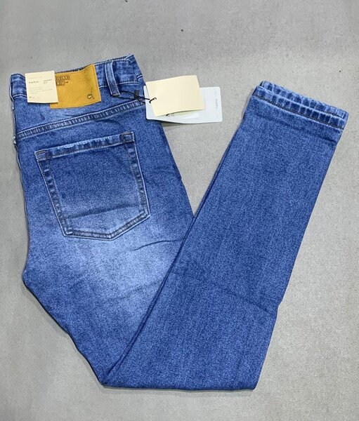 Jeans slim homme en denim solide