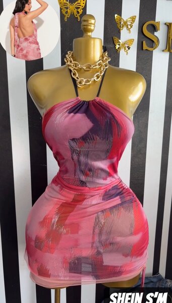 Robe Dos Nu Rouge Sexy