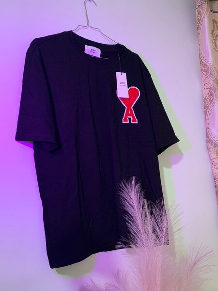 T-shirt en coton noir unisexe