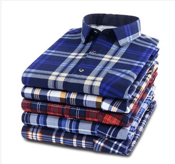 Regular fit Checkered Short Sleeves Casual Shirt - 5 Pieces