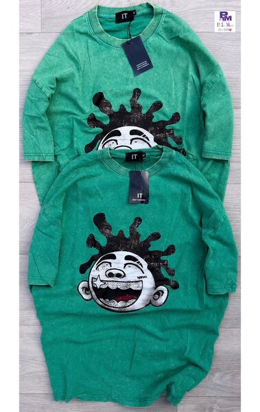 T-shirt graphique drôle vert