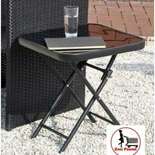 Table pliable vitrée