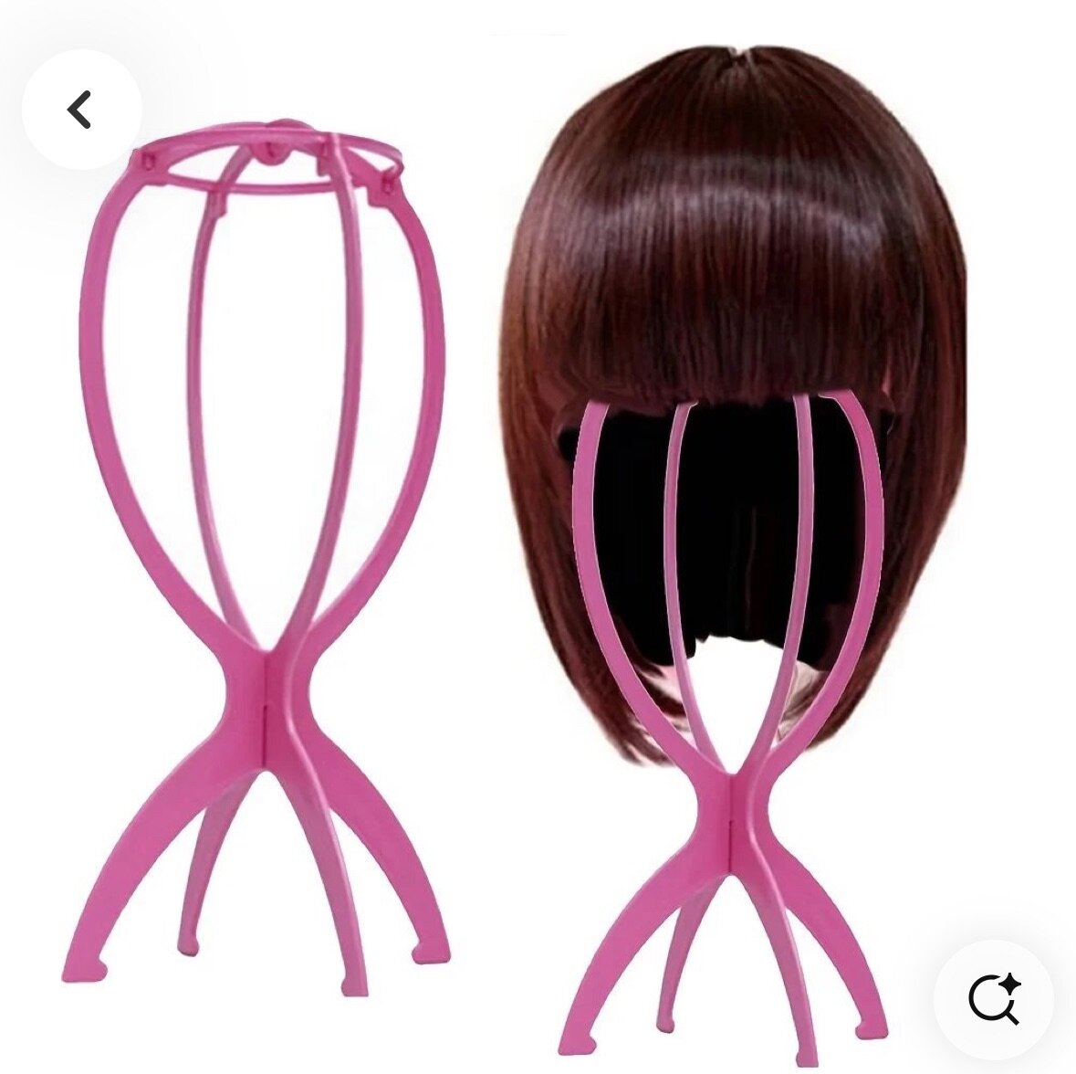 Porte perruque en plastique