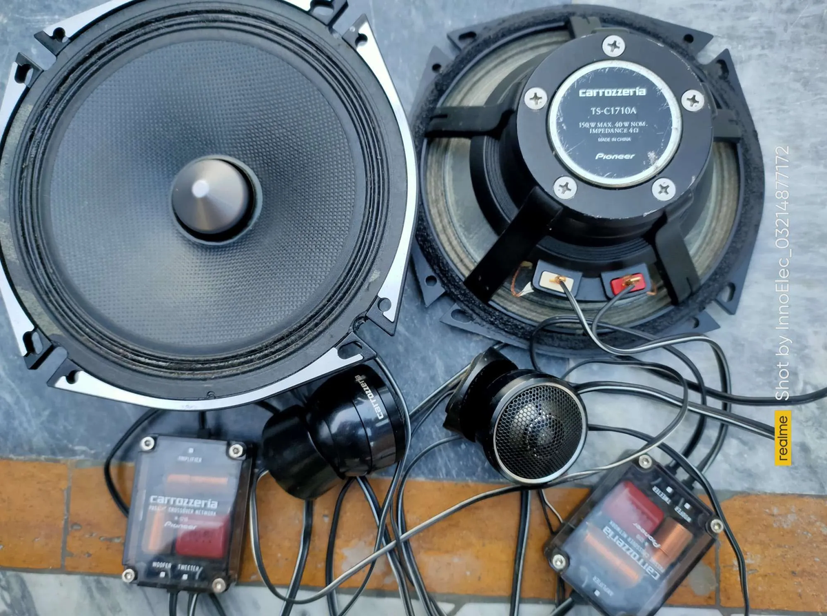 Pioneer Carrozzeria 2-Way Component Speakers TS-C1710A 150 Watt Max 6.5 Inch Used Door Speakers