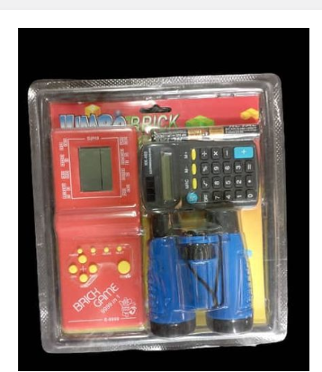 Console &Eacute;lectronique Tetris+Calculatrice+Jumelle Pour Enfants