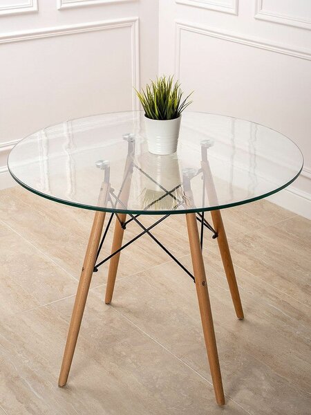 Table ronde en verre design