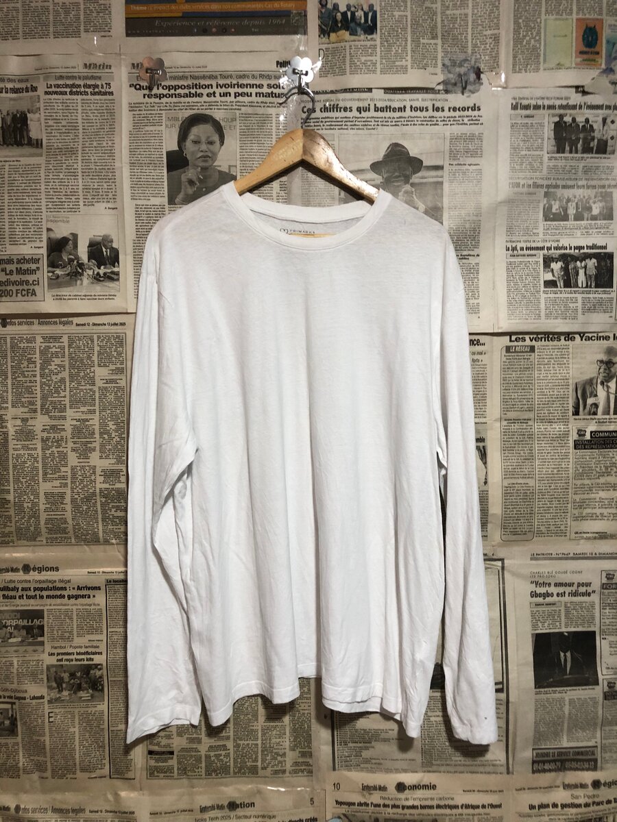 T-shirt blanc manches longues