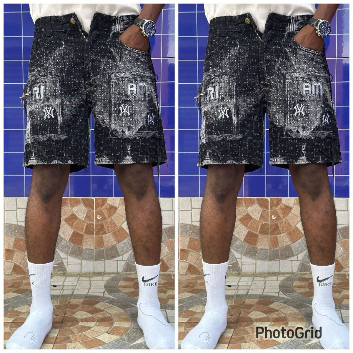 Shorts en jean détruit tendance