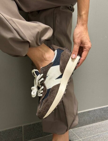 Sneakers en daim bicolore