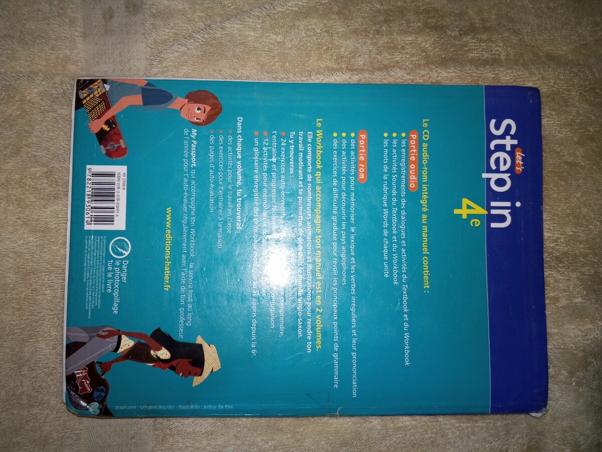 Manuel d'anglais Step In 4e