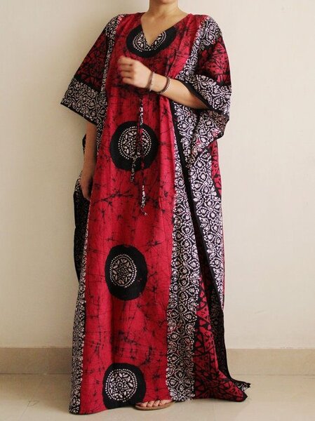 Robe Caftan Impression Colorée