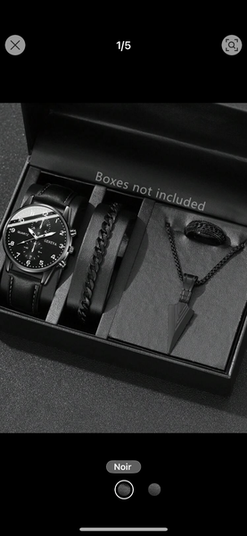 Montre Homme Quartz Noir Élégant