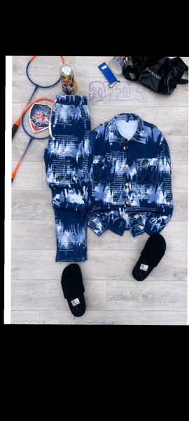 Ensemble bleu décontracté