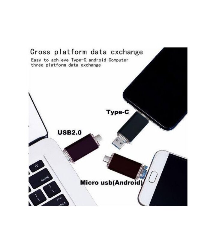 Clé USB 128Go 3-en-1 OTG