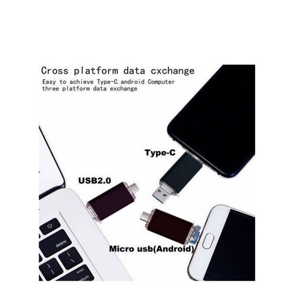 Clé USB 128Go 3-en-1 OTG