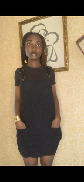 Robe salopette noire élégante