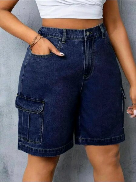 Shorts cargo en denim pour femmes