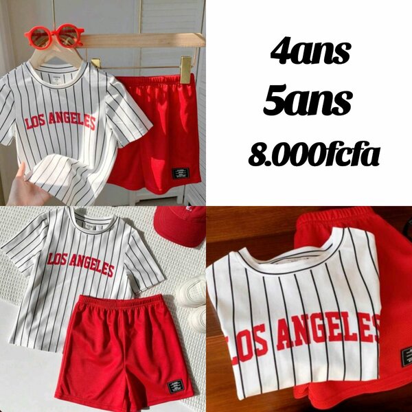 Ensemble sport enfant rouge