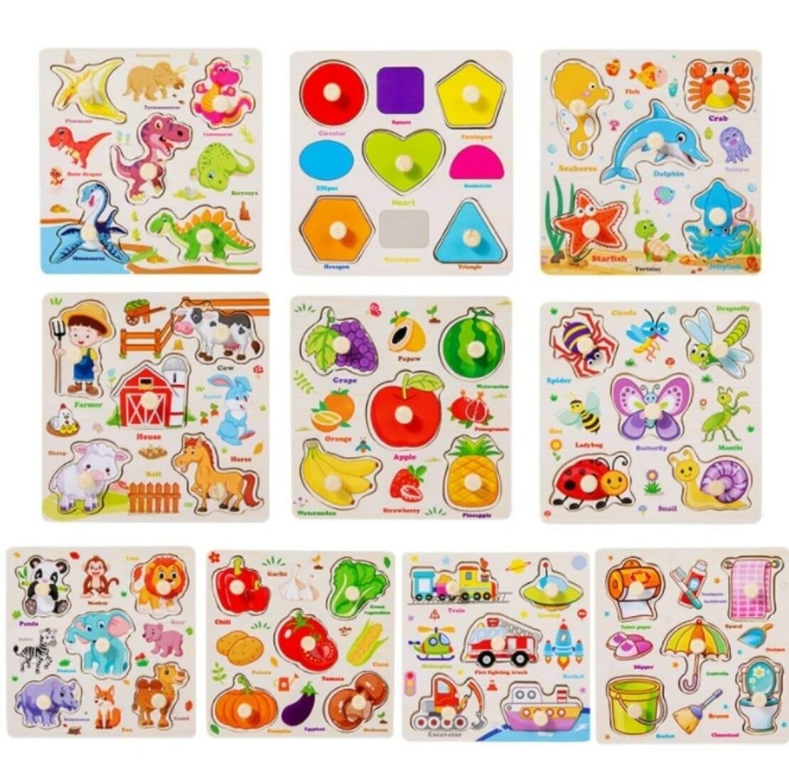 Puzzle bois enfants dinosaures