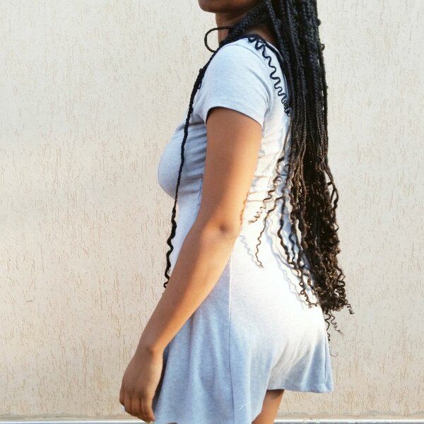 U-Line Neck Mini Dress