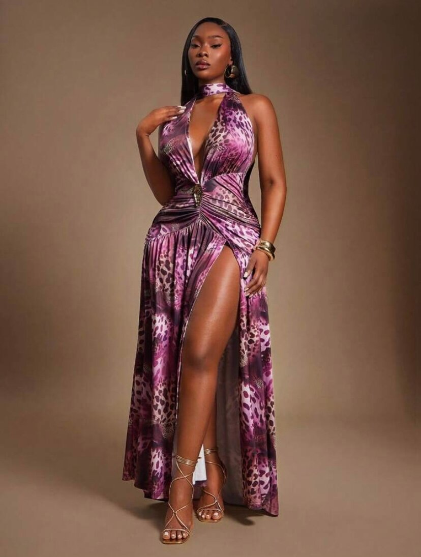 Robe Longue Léopard Glamour