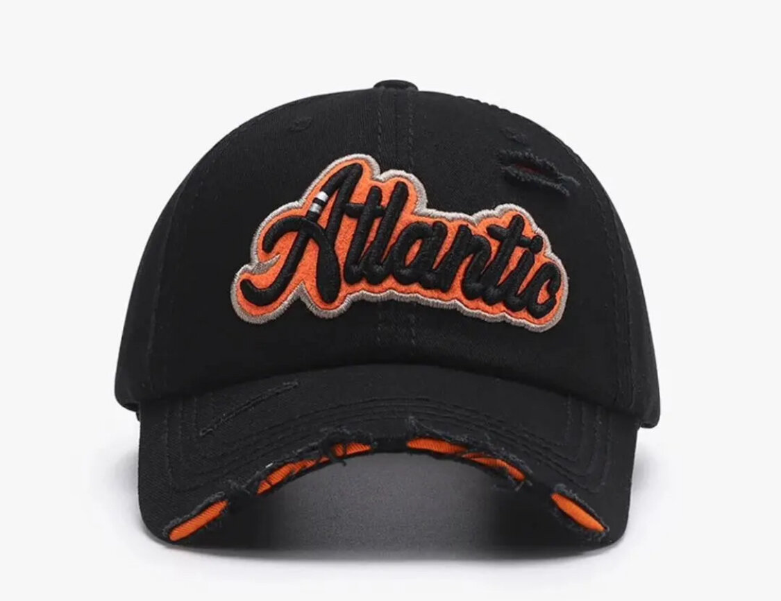 Casquette noire vintage "Atlantic"