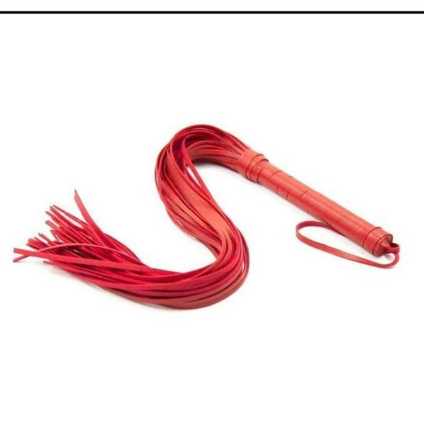 Fouet en Cuir Rouge