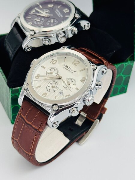 Montre homme en cuir