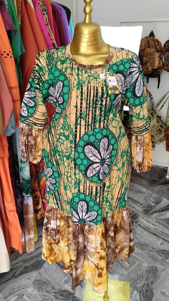 Robe en wax colorée