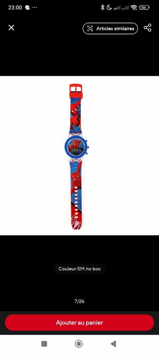 Montre numérique enfant Spiderman