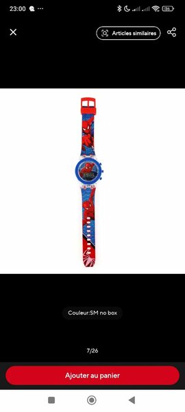 Montre numérique enfant Spiderman