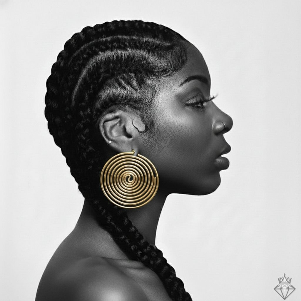 Boucles d'oreilles spirales dorées