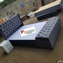 custom made bed with a high base