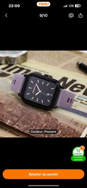 Montre Carrée Élégante Homme