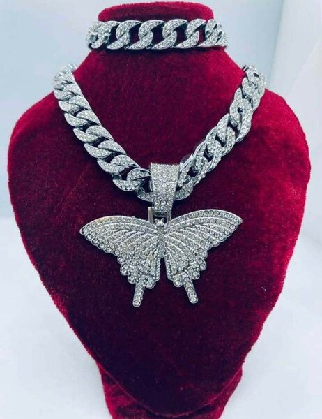 Collier chaîne en strass 1X