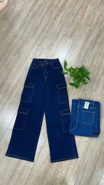 Jean cargo décontracté femme