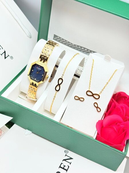 Montre avec collier en or Curren