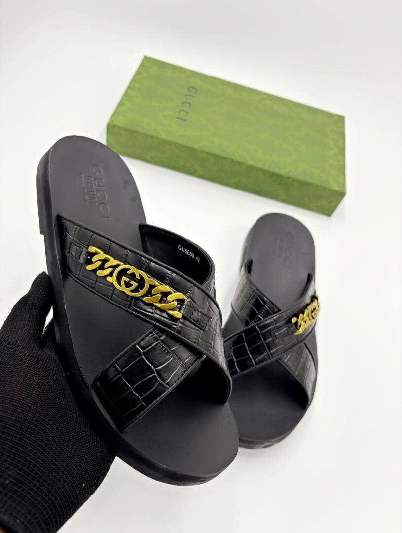 High quality leather slippers