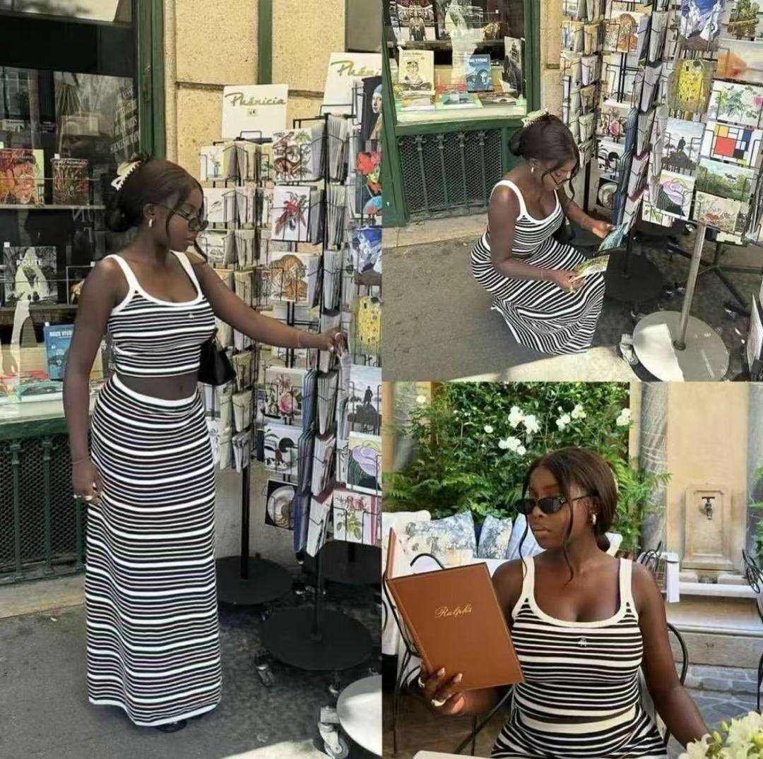 Robe à rayures élégante